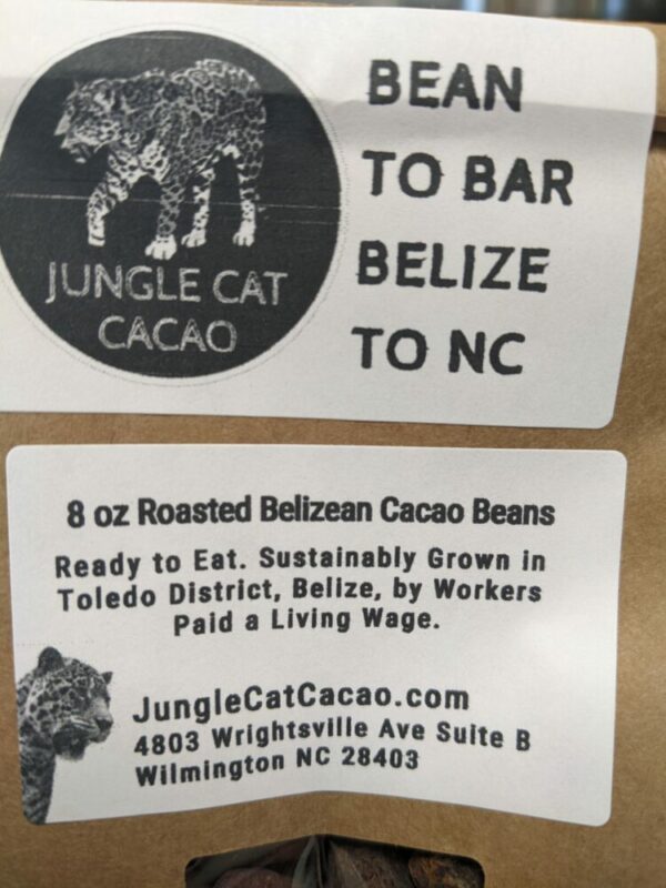 8 oz Roasted Belizean Cacao Label